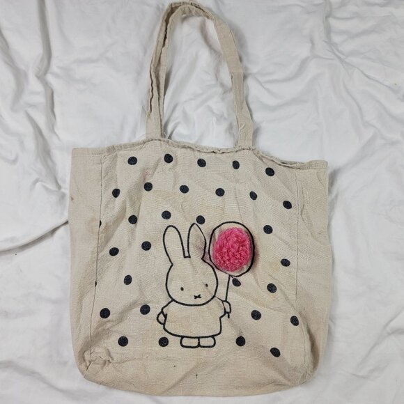 Miffy x Cotton On Foundation Beige Tote Bag Travel Casual Balloon Cute - Picture 1 of 8